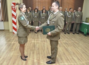 Wręczenie aktu mianowania na stopień młodszego chorążego SG Wręczenie aktu mianowania na stopień młodszego chorążego SG