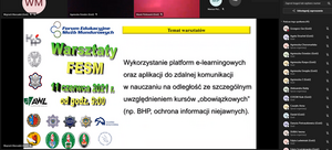 Warsztaty na temat wykorzystania platform e-learningowych