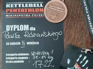 Brązowy medalista Mistrzostw Polski w Pięcioboju Kettlebell 