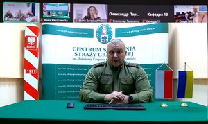 Komendant CSSG podczas wystąpienia 