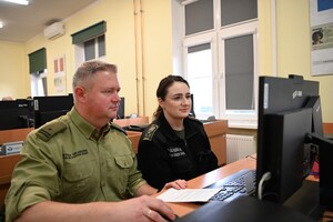 Słuchacz podczas egzaminu praktycznego 