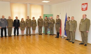 Uczestnicy uroczystej zbiórki zwiazanej z przekazaniem obowiązków na stanowisku Komendanta CSSG 